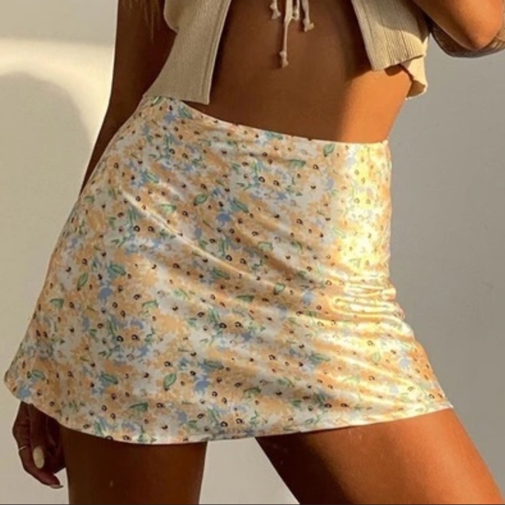 Princess Polly Floral Mini Skirt Sz 0